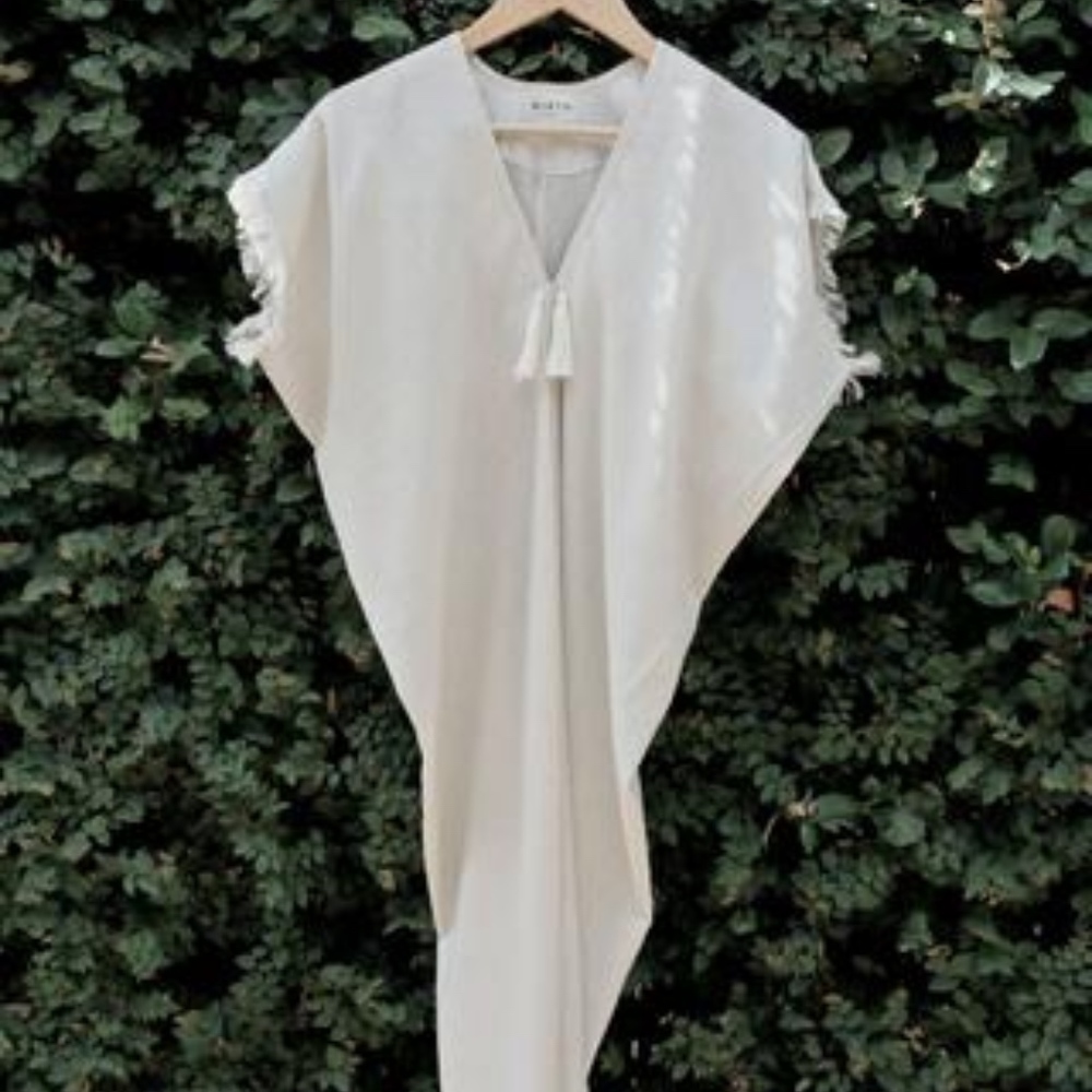 Mirth Caftan with neck tassel